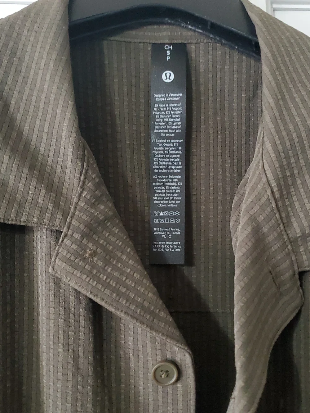NWT Lululemon Airing Easy Camp CollarShort Sleeve Button Shirt MENS Sz S OLIVE